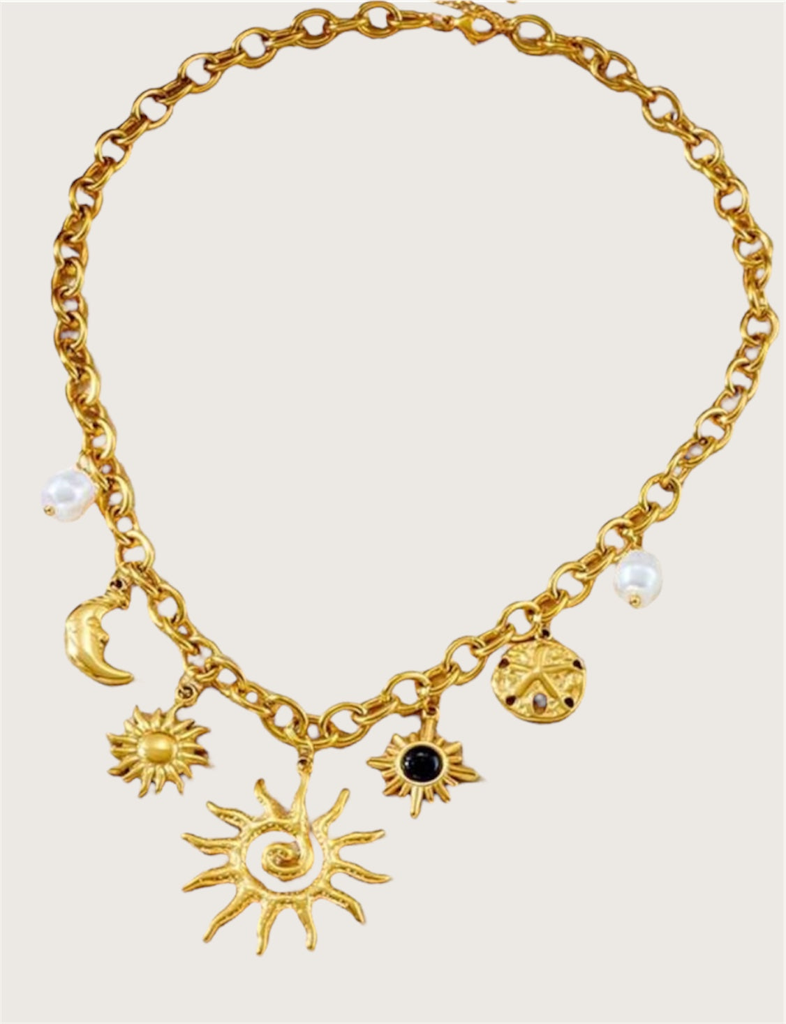 Collar con dijes / Acero Inoxidable