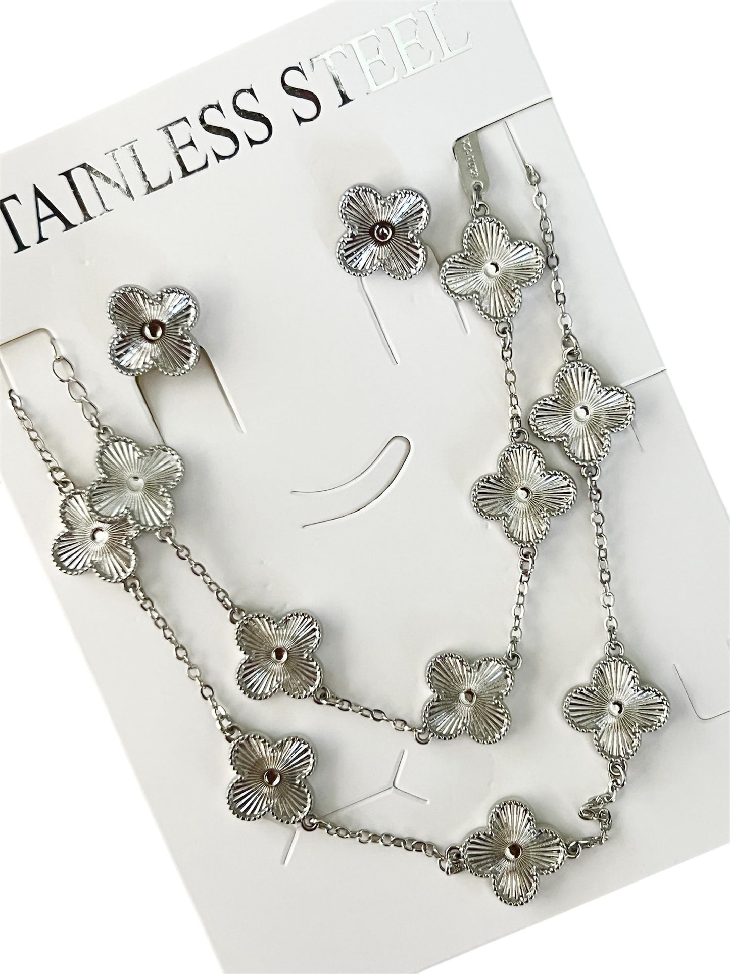 Set Collar pulsera y aretes / Acero Inoxidable