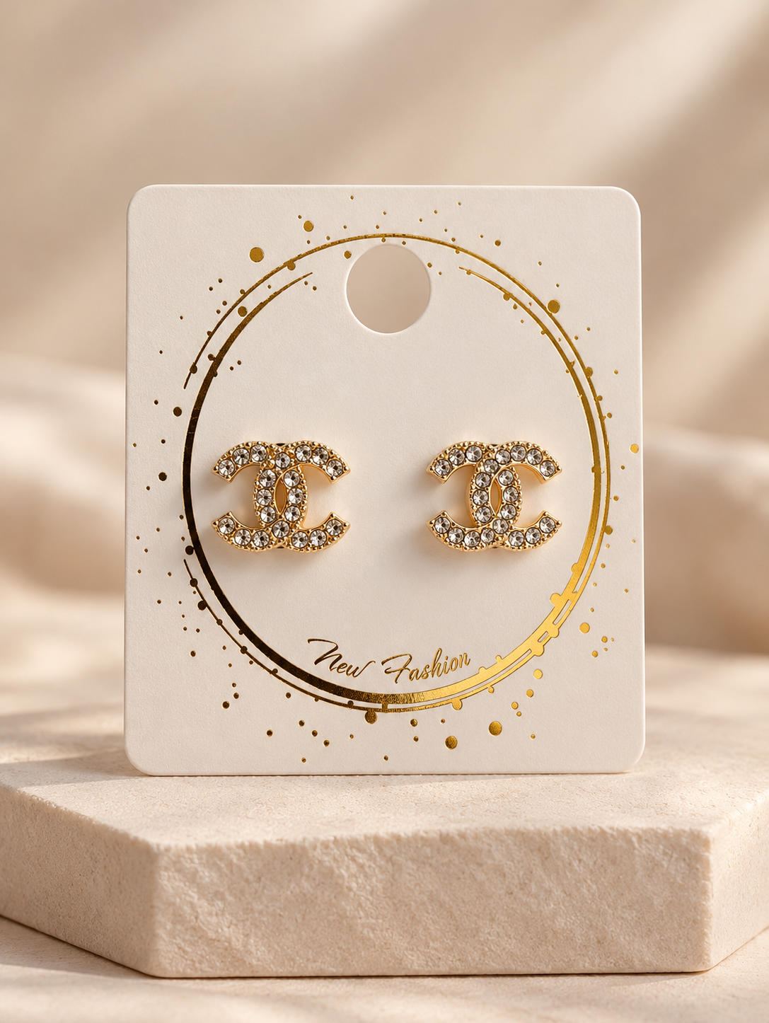 Aretes Inspirados CC / Oro Laminado 18K