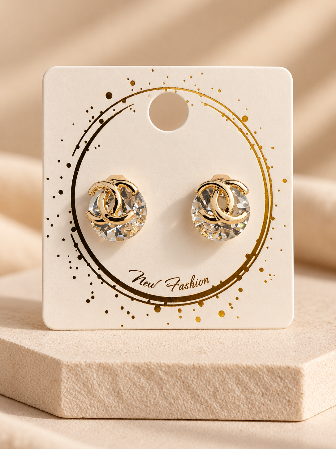 Aretes Inspirados CC / Oro Laminado 18K