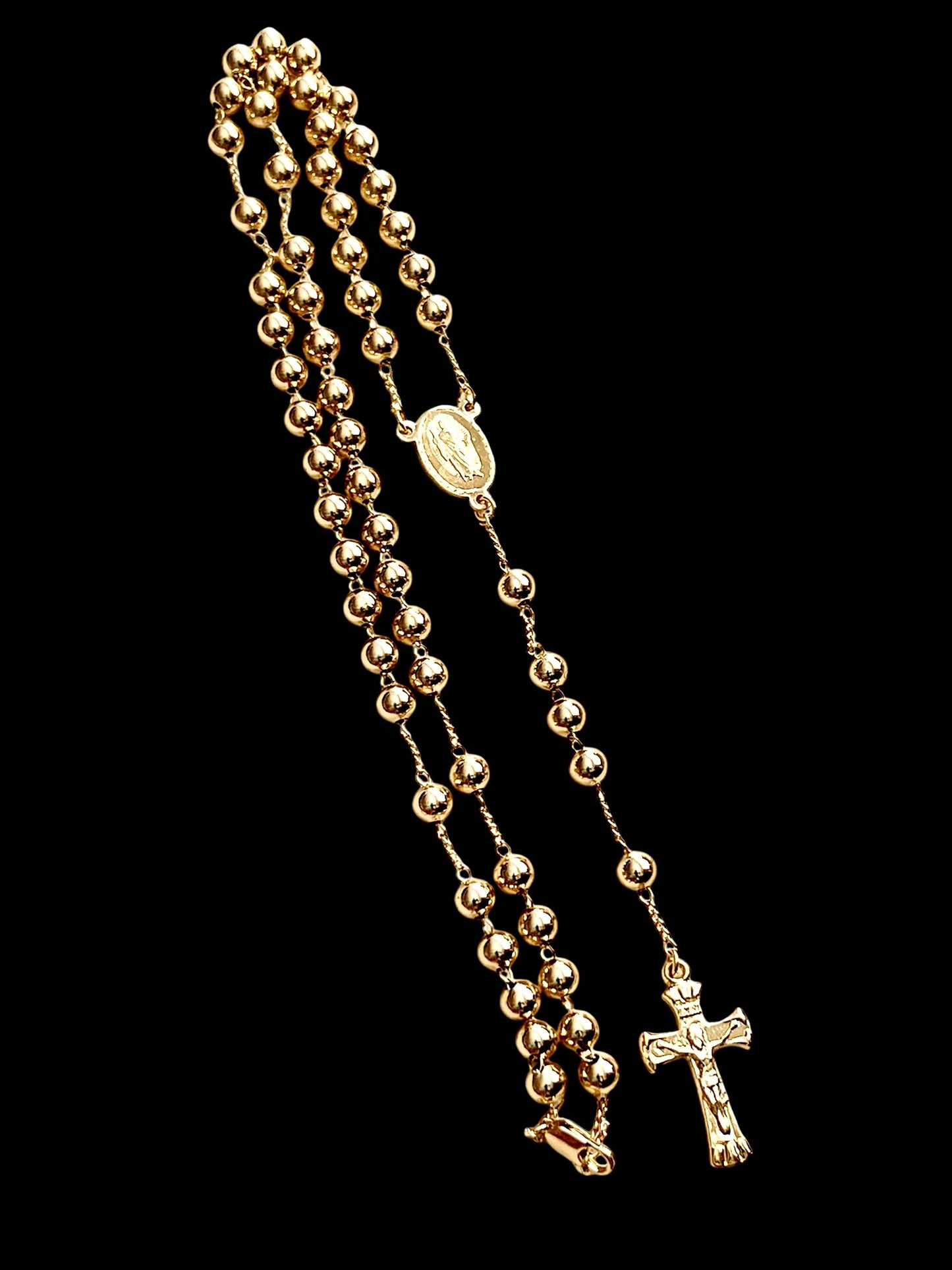 Rosario Cristo y San Judas 26” 📿 / Oro Laminado 18K