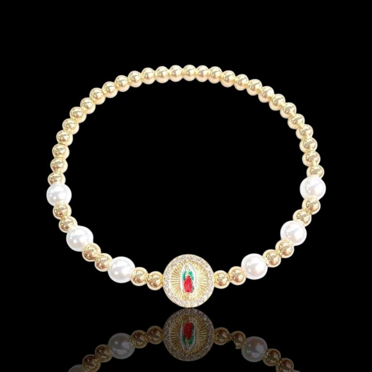 Pulsera Virgen de Guadalupe / Oro Laminado 18K