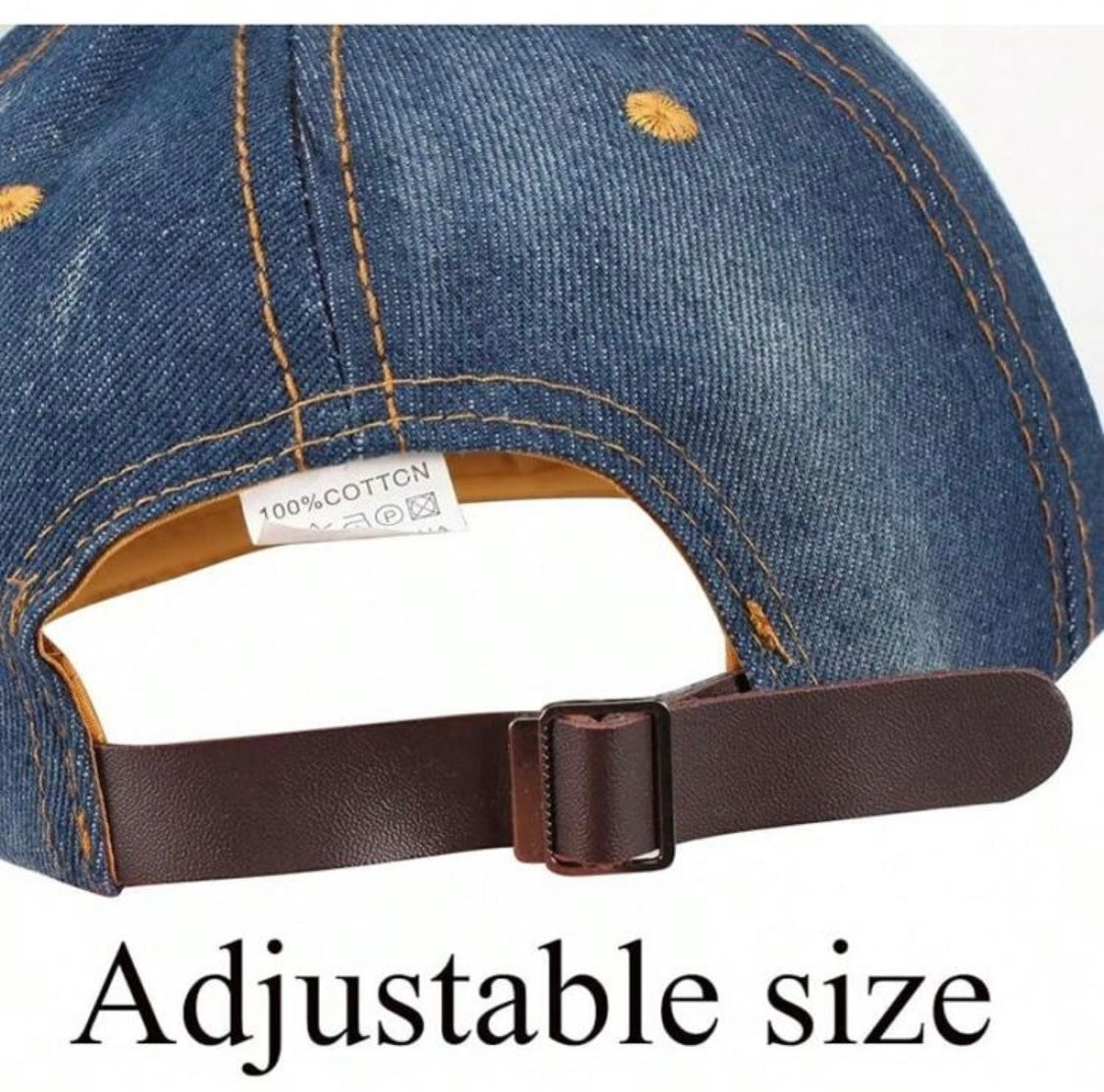 Gorra de béisbol ajustable color mezclilla claro