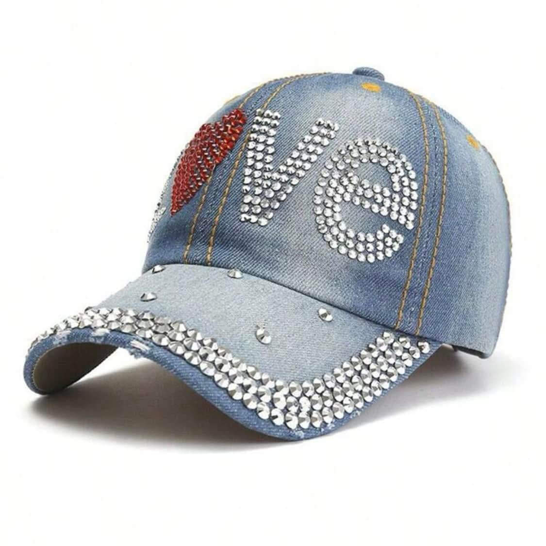 Gorra de béisbol ajustable color mezclilla claro