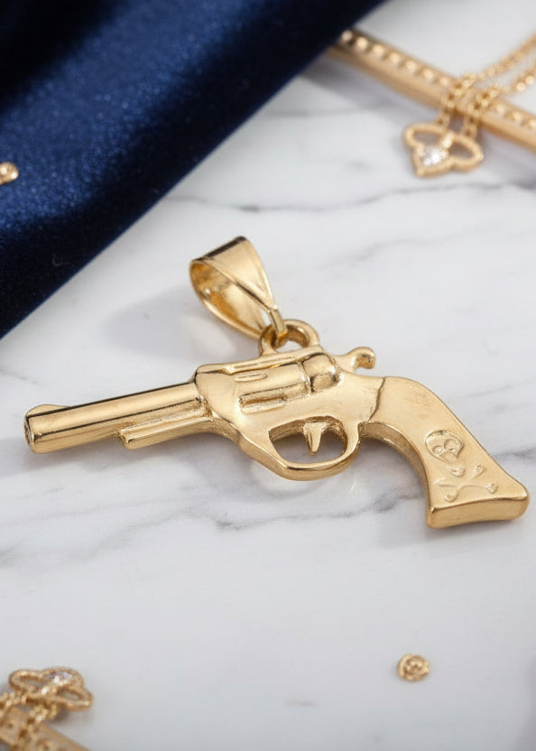 Dije Pistola / Oro laminado 18K