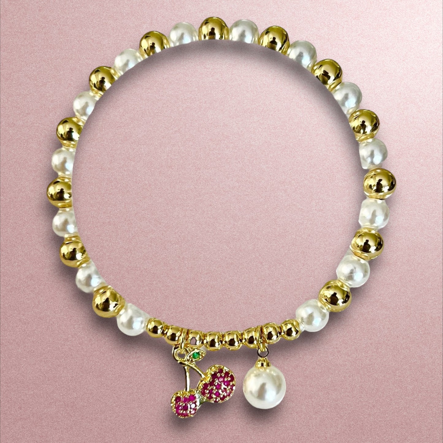 Pulsera cereza 🍒/ Oro laminado 18K