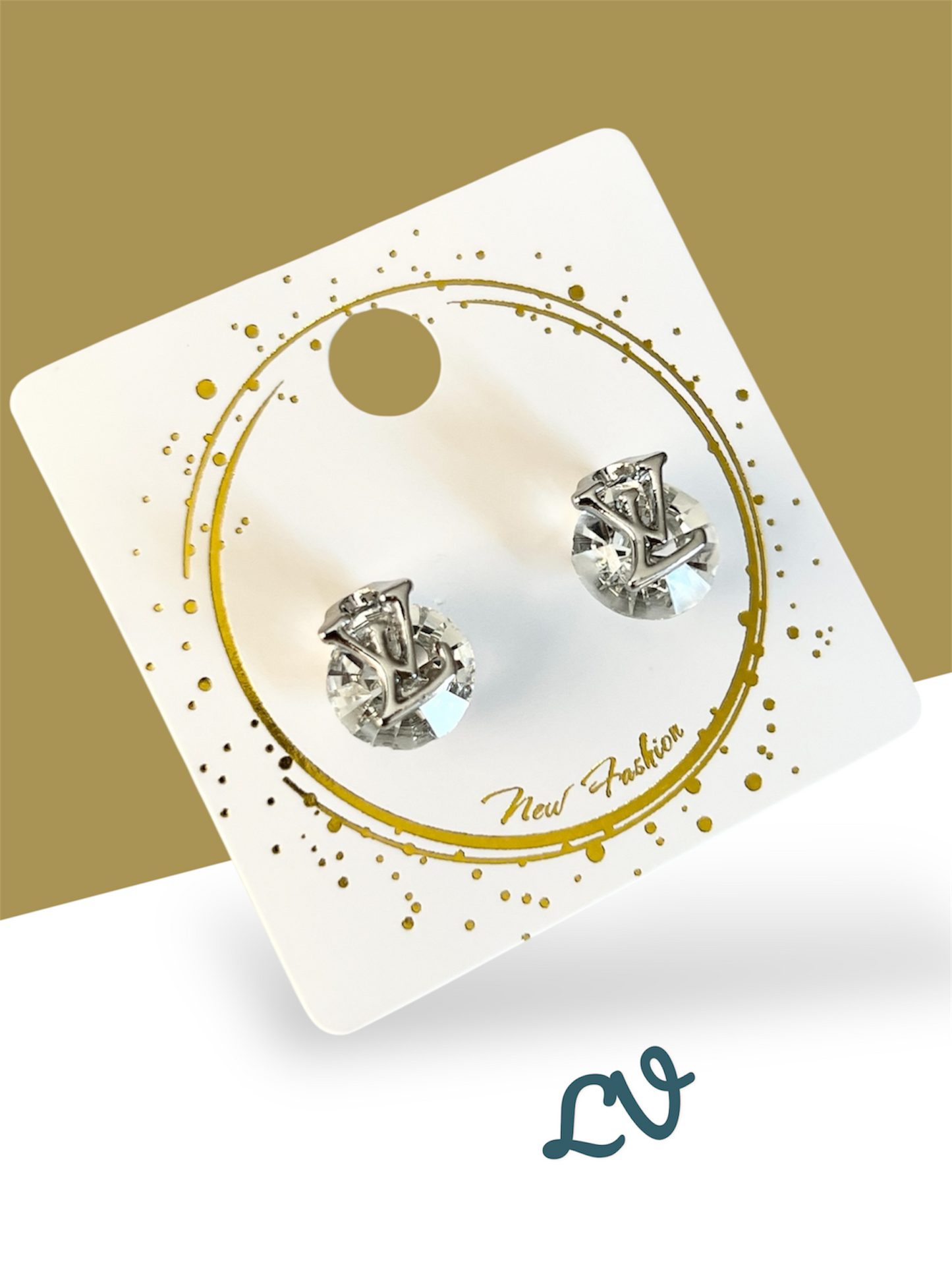 Arete Inspirado LV / Oro Laminado 18K