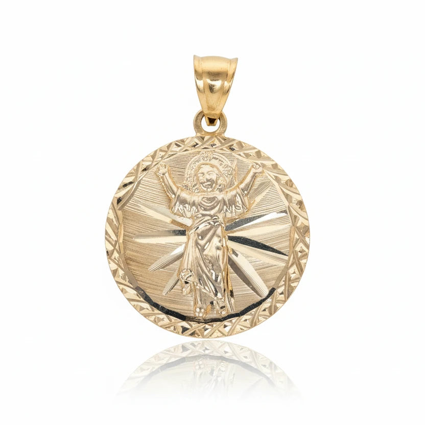 Medalla de bautizo Arcángel / Oro Laminado 18K