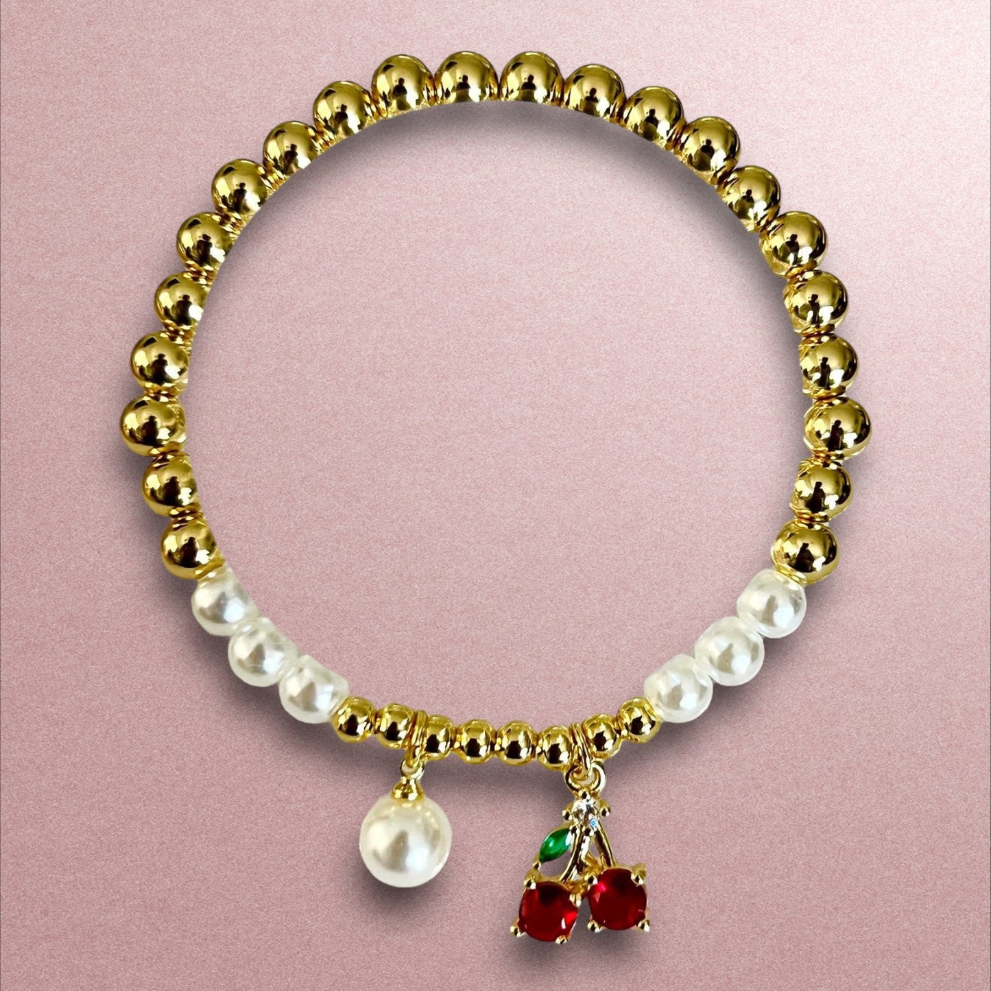 Pulsera cereza 🍒/ Oro laminado 18K