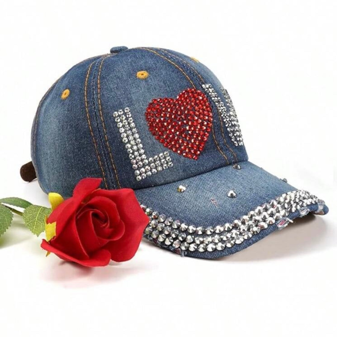 Gorra de béisbol ajustable color mezclilla oscuro