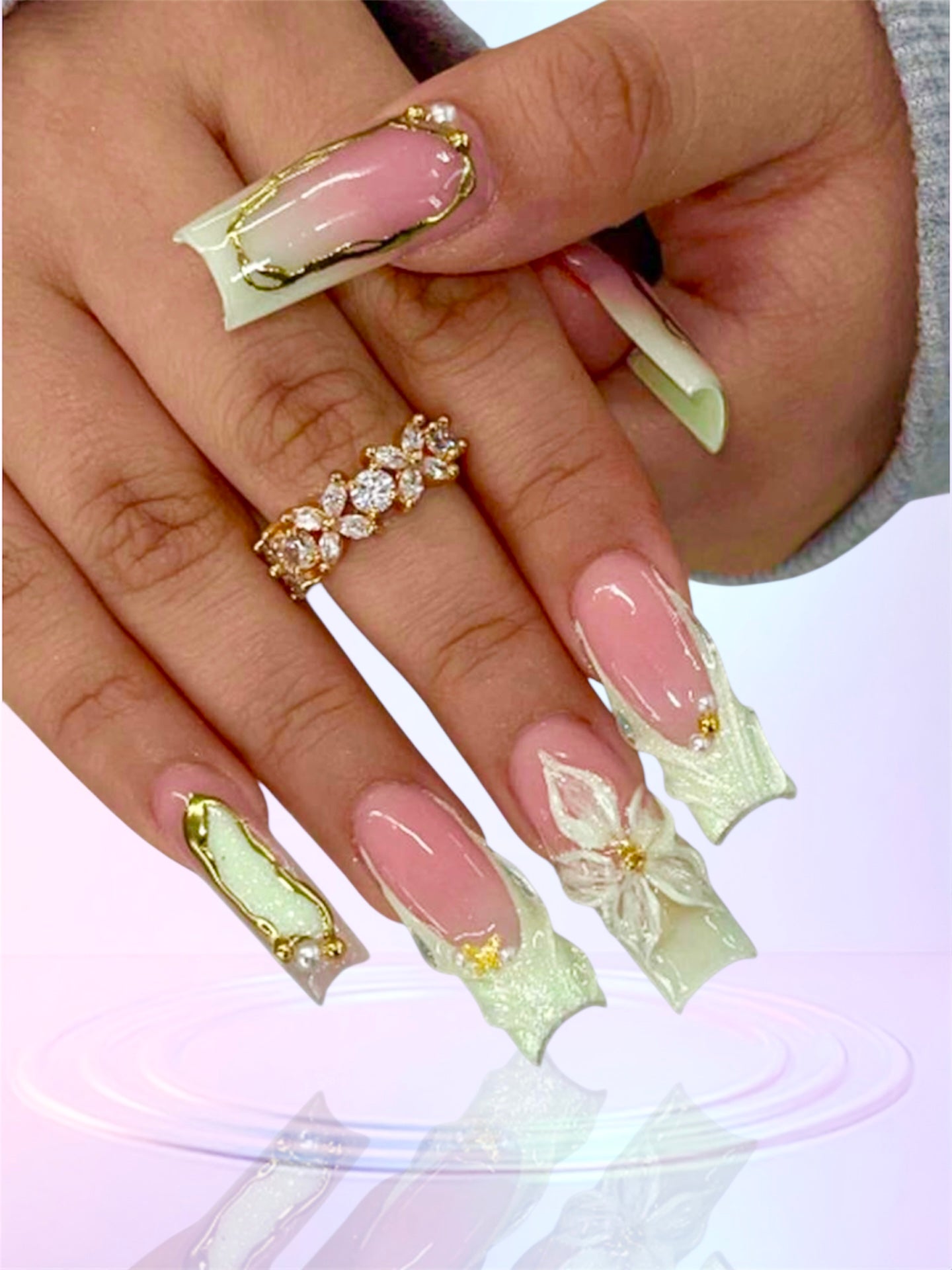 Uñas bonitas 24 piezas