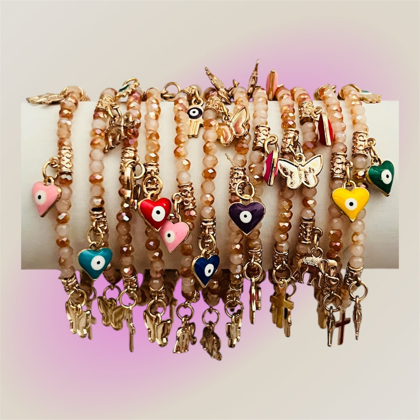 Docena Pulseras elástica de la Suerte / Bisutería