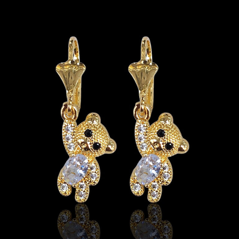 Aretes Ositos / Oro laminado 18K