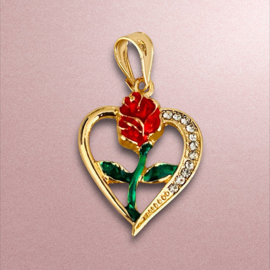 Dije de Rosa 🌹 / Oro Laminado 18K