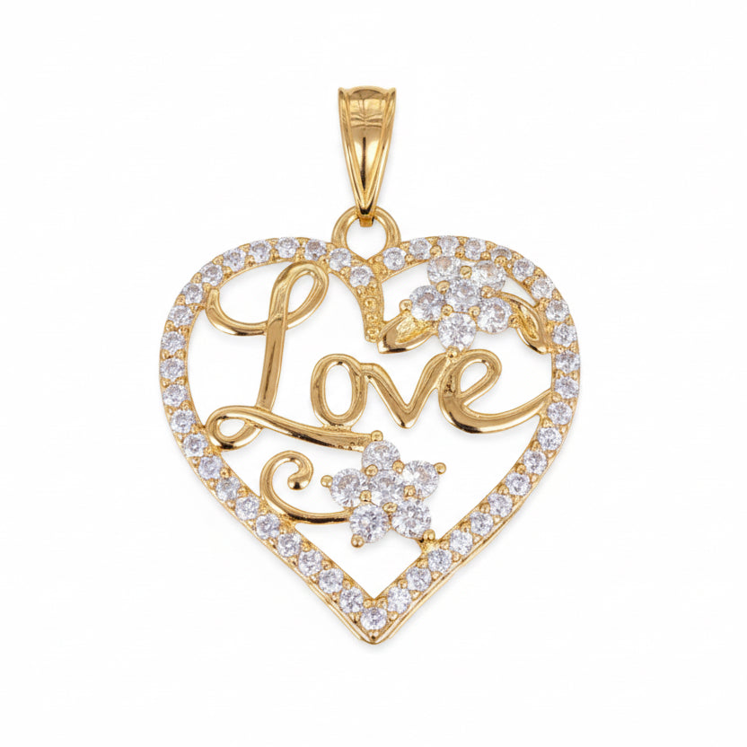 Dije Love / Oro laminado 18K