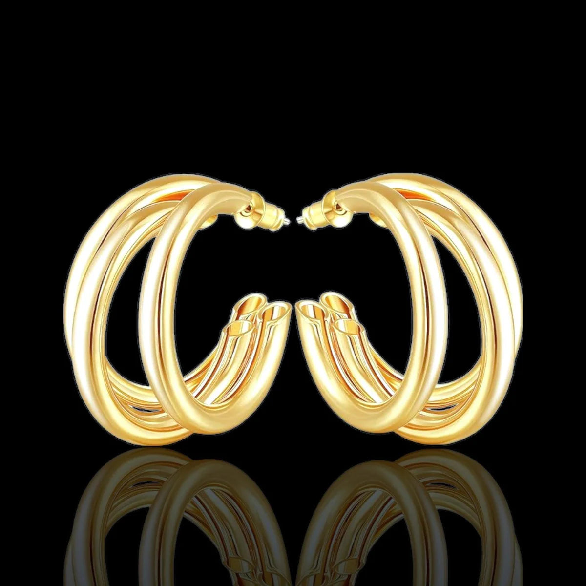 Geo Earrings / 18K Gold Plated