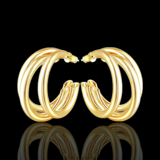 Geo Earrings / 18K Gold Plated