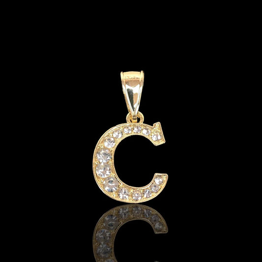 Dije Inicial C / Oro Laminado 18K