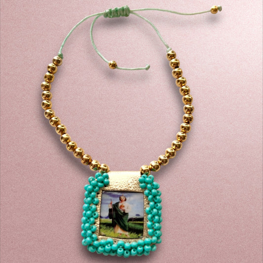 St. Jude thread bracelet / 14k gold plate