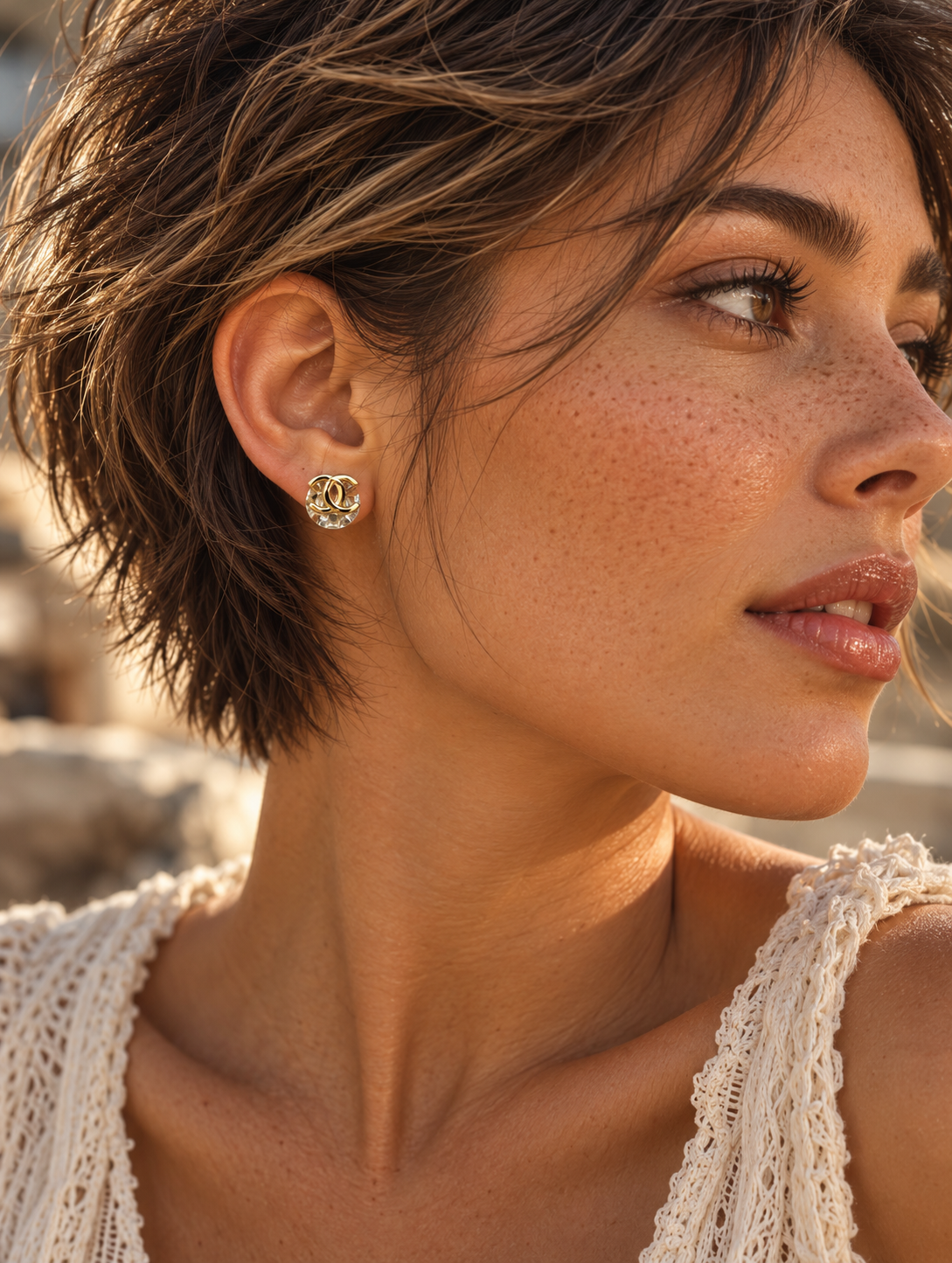 Aretes Inspirados CC / Oro Laminado 18K