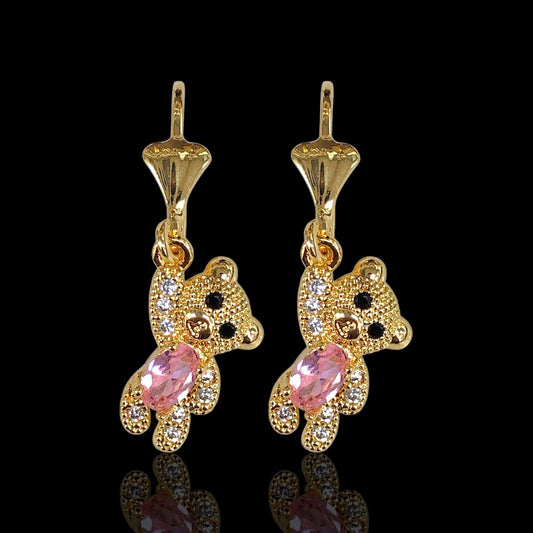 Aretes Ositos / Oro laminado 18K