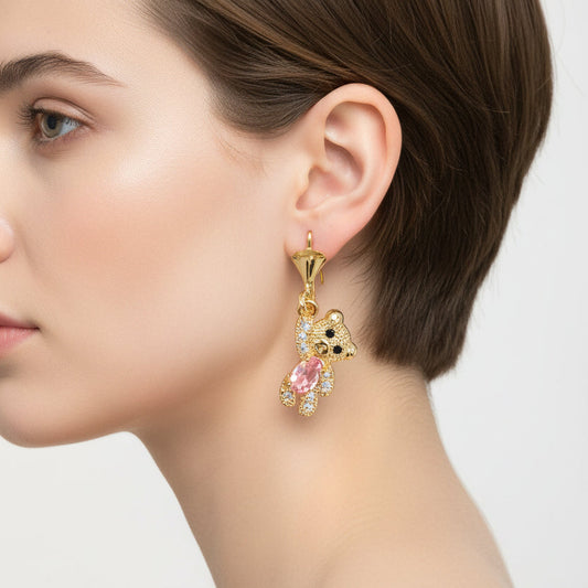 Aretes Ositos / Oro laminado 18K