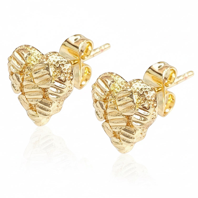 Broquel corazón barroco / Oro Laminado 18K