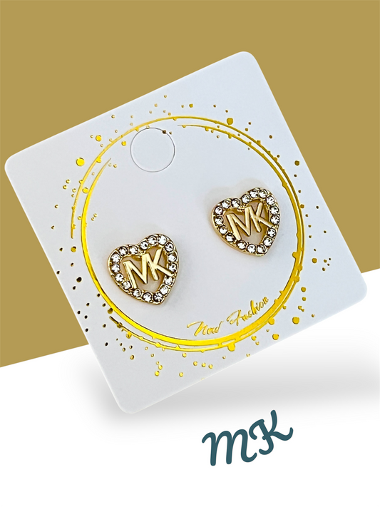 Arete Inspirado MK / Oro Laminado 18K