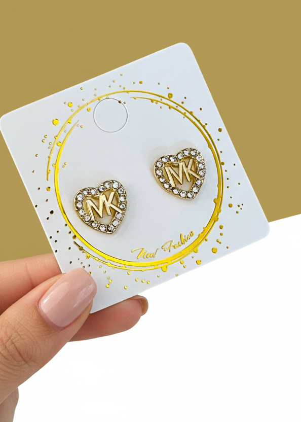 Arete Inspirado MK / Oro Laminado 18K