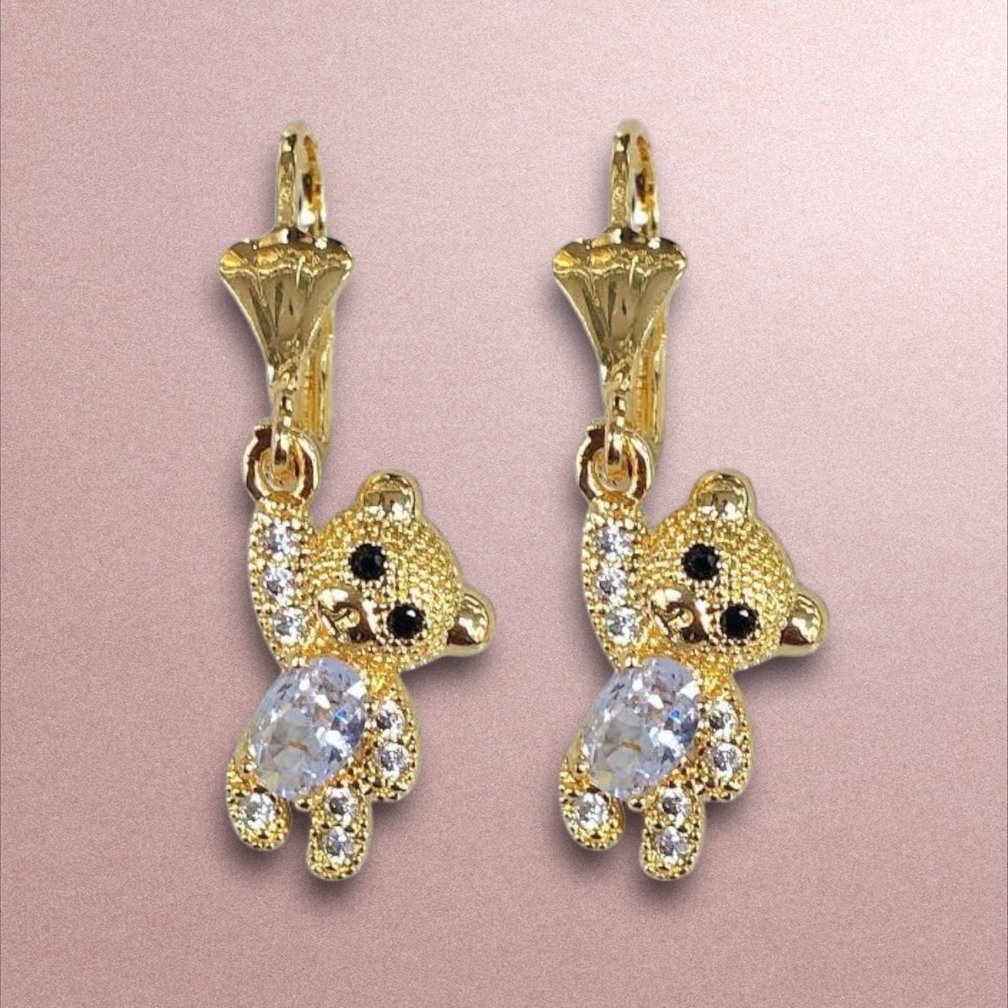 Aretes Ositos / Oro laminado 18K