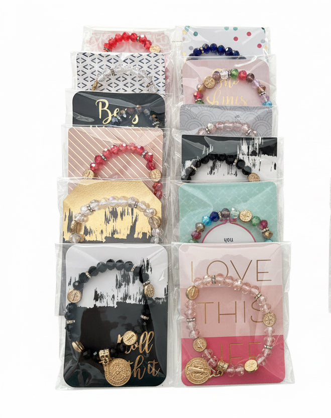 Docena Pulseras de San Benito / Bisutería