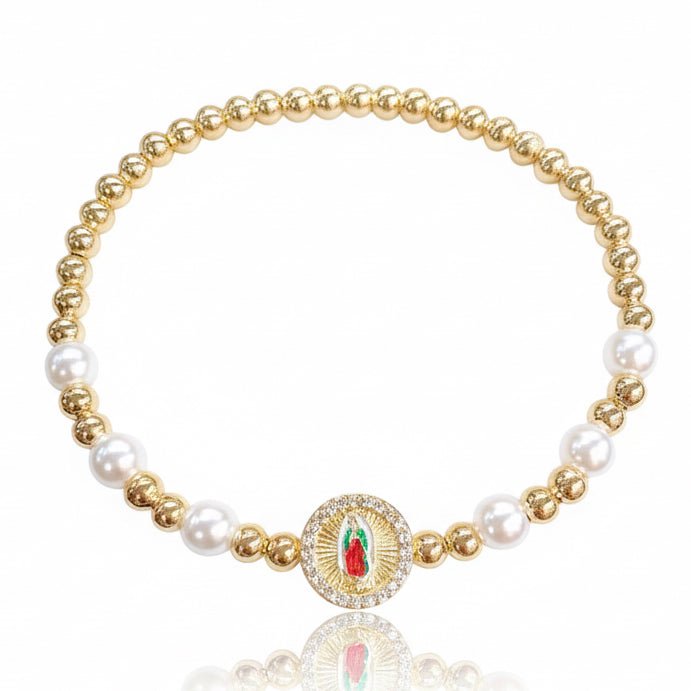 Pulsera Virgen de Guadalupe / Oro Laminado 18K