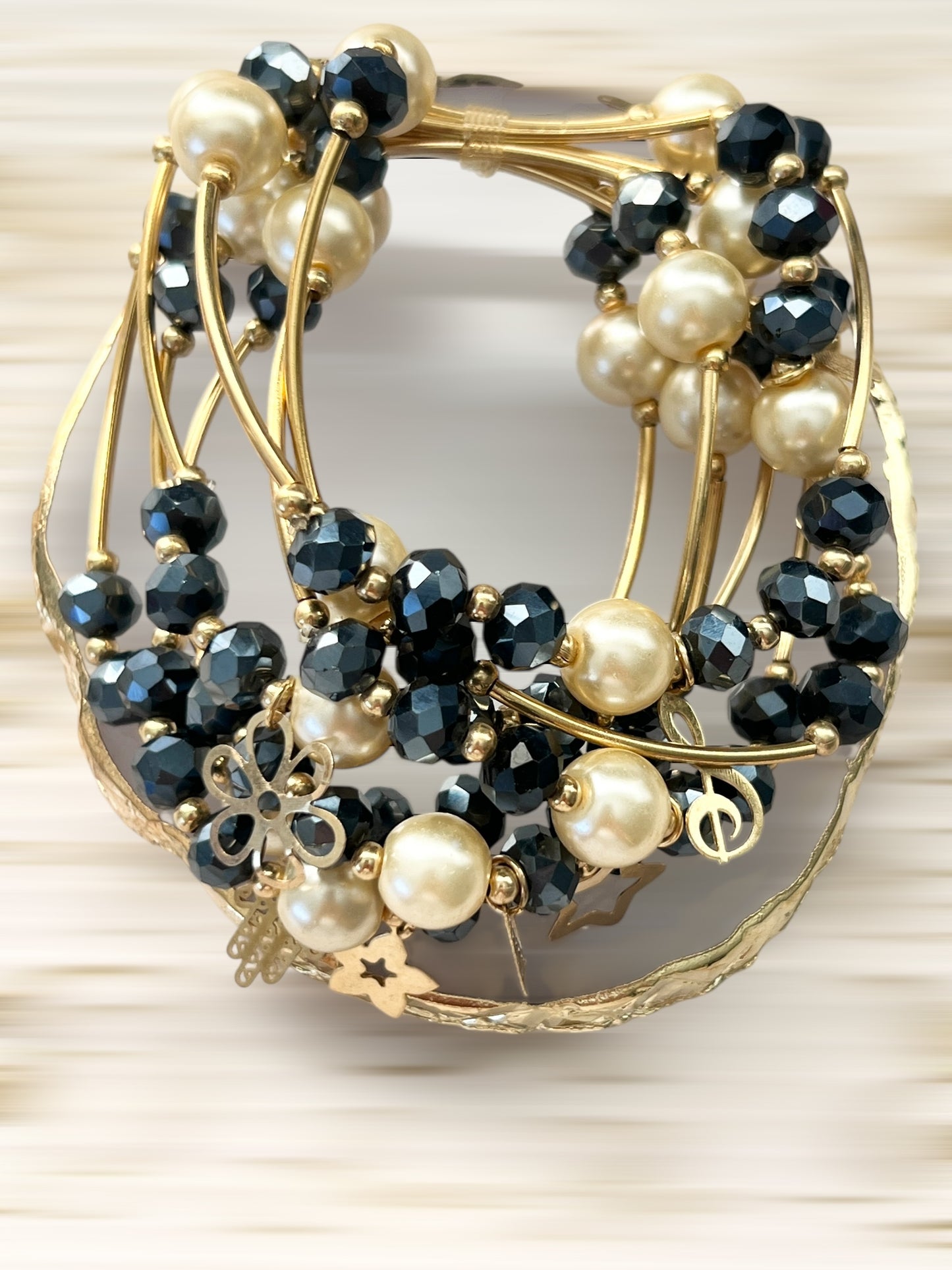 Semanario Perla Cristal / Chapa de Oro 14K