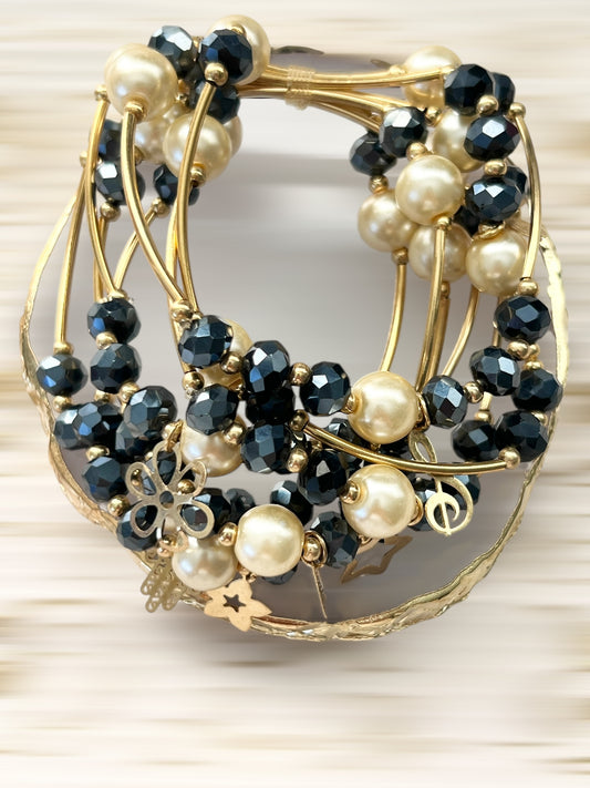 Semanario Perla Cristal / Chapa de Oro 14K