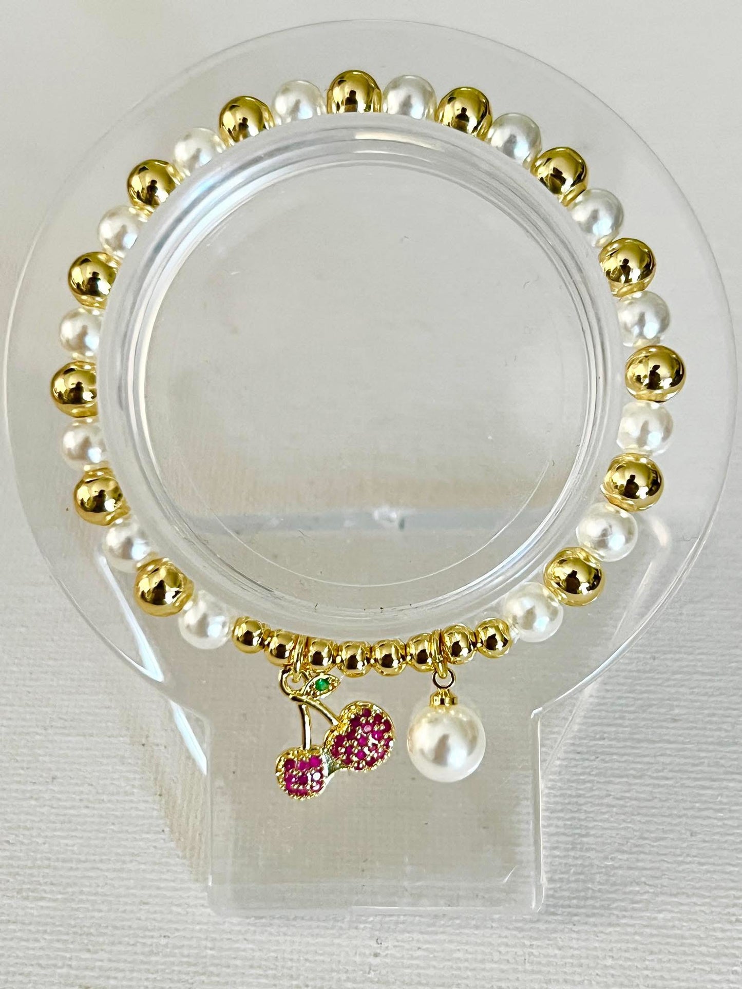 Pulsera cereza 🍒/ Oro laminado 18K