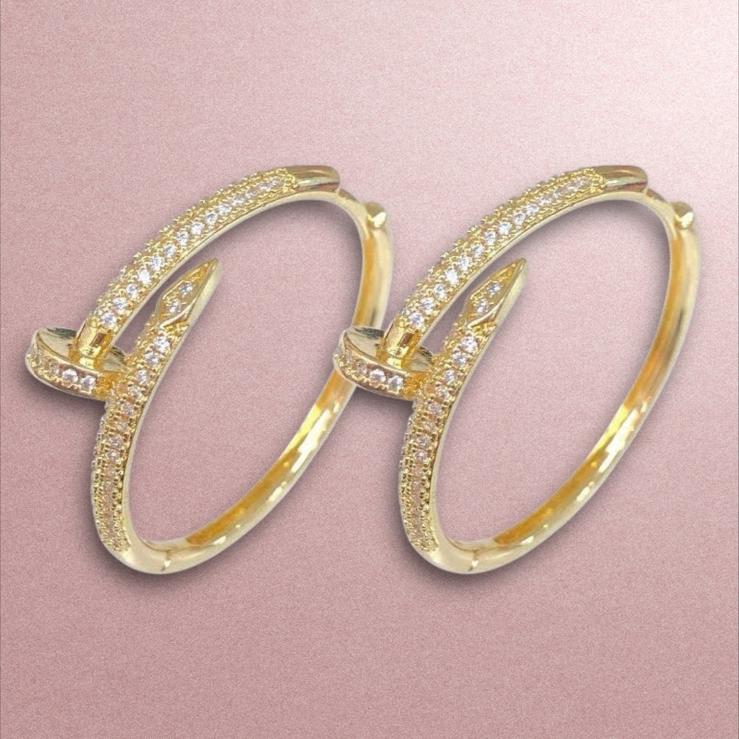 Arracadas Tornillo 🔩 grandes / Oro laminado 18K