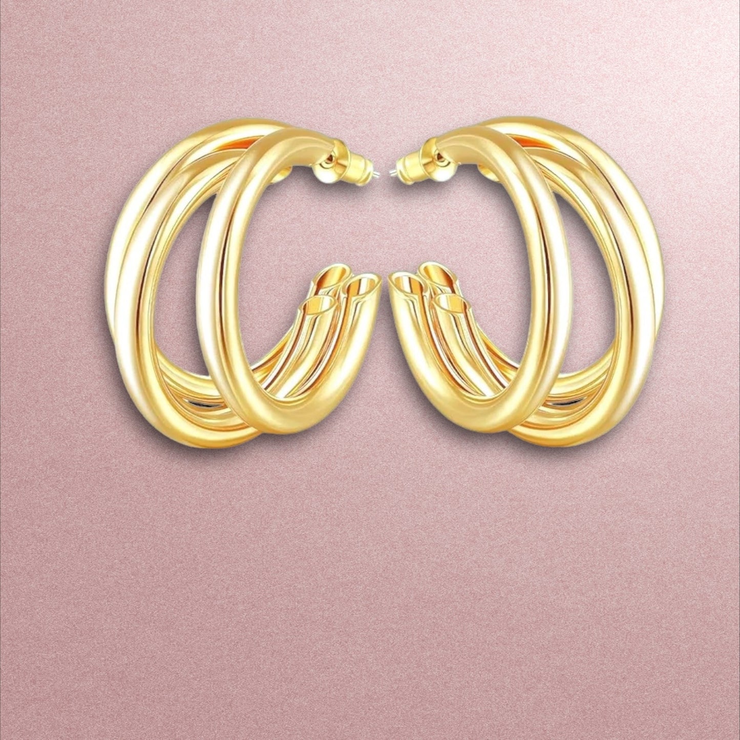 Geo Earrings / 18K Gold Plated