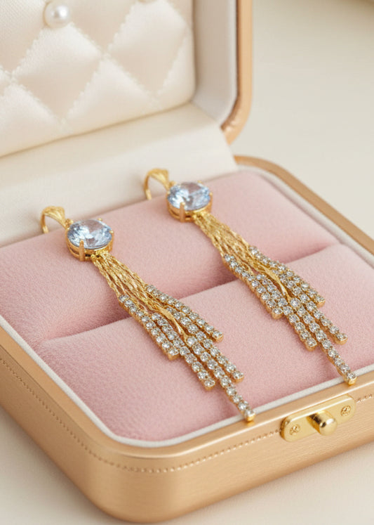 Aretes Colgantes / Oro Laminado 18K