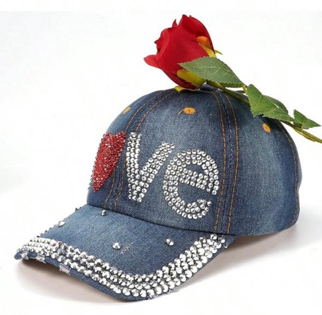 Gorra de béisbol ajustable color mezclilla oscuro