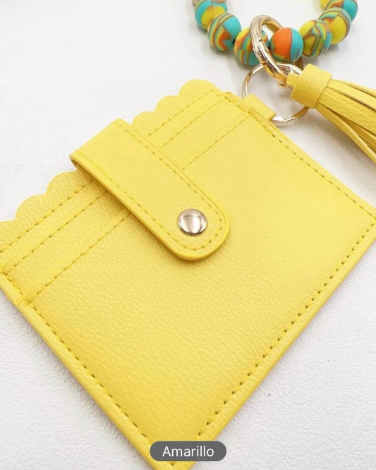 Tarjetero llavero y monedero