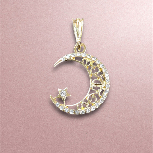 Dije Luna / Oro Laminado 18K