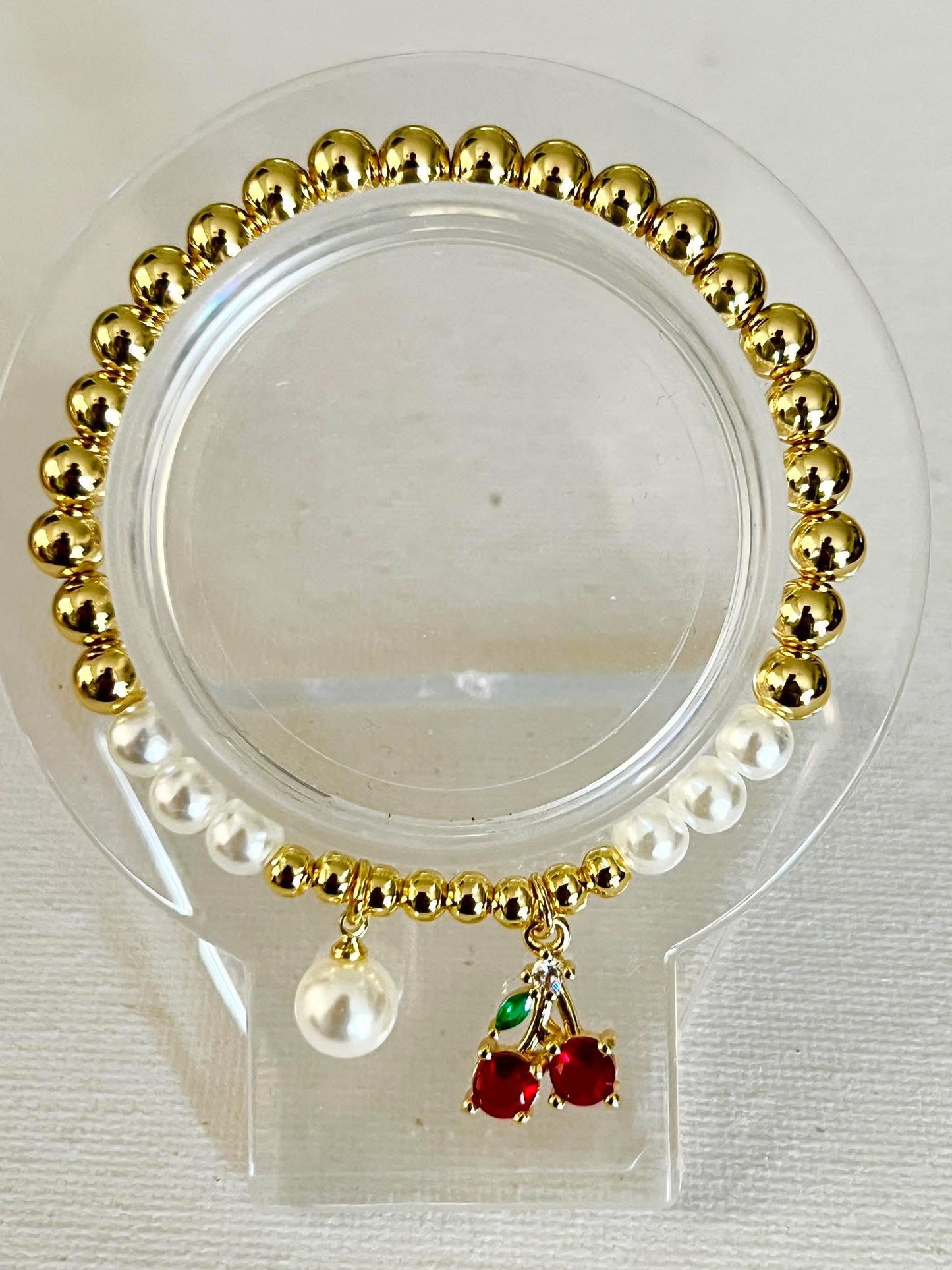 Pulsera cereza 🍒/ Oro laminado 18K