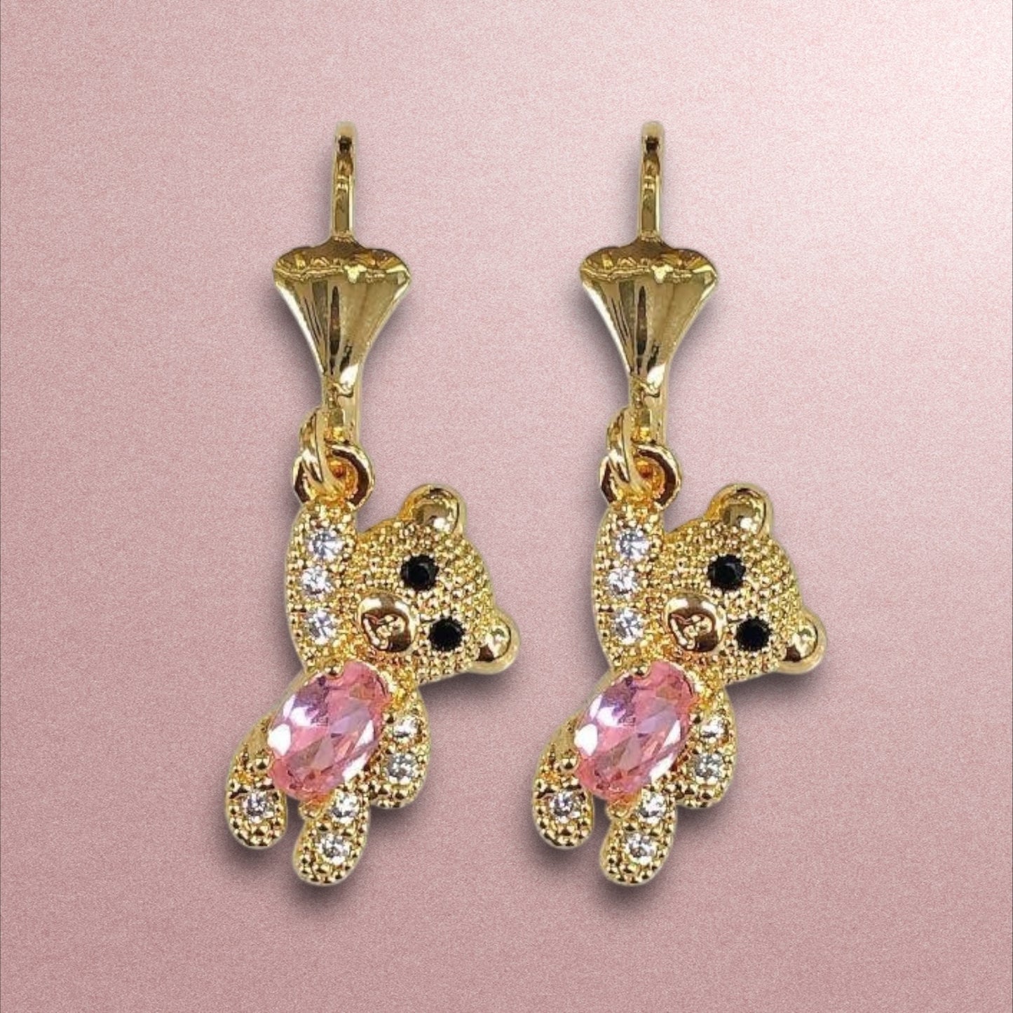 Aretes Ositos / Oro laminado 18K