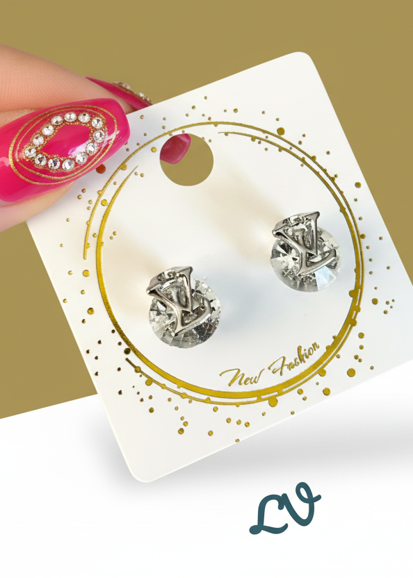 Arete Inspirado LV / Oro Laminado 18K