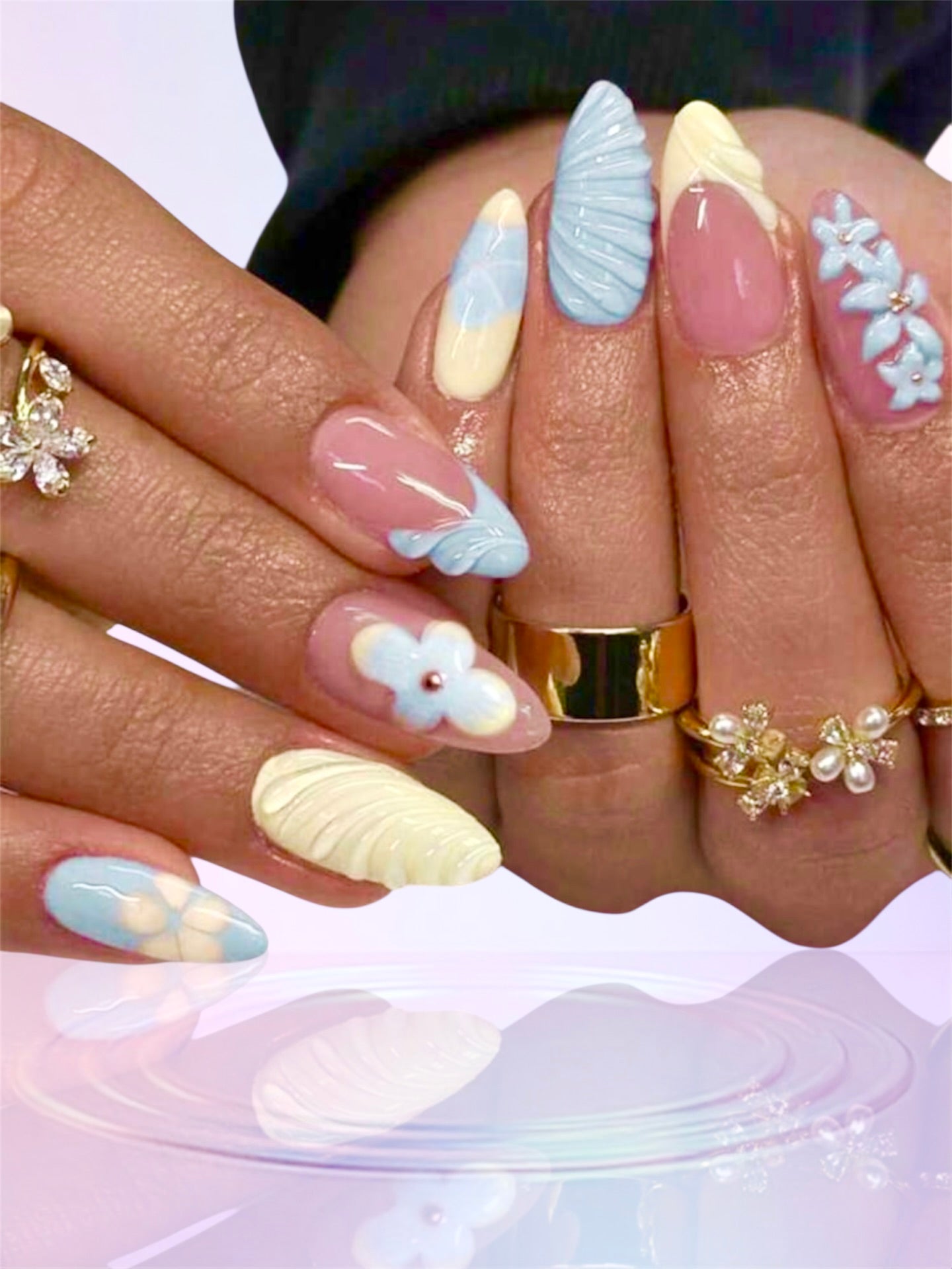 Uñas bonitas 24 piezas