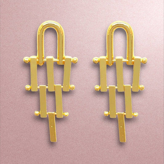 Geo Earrings / 18K Gold Plated