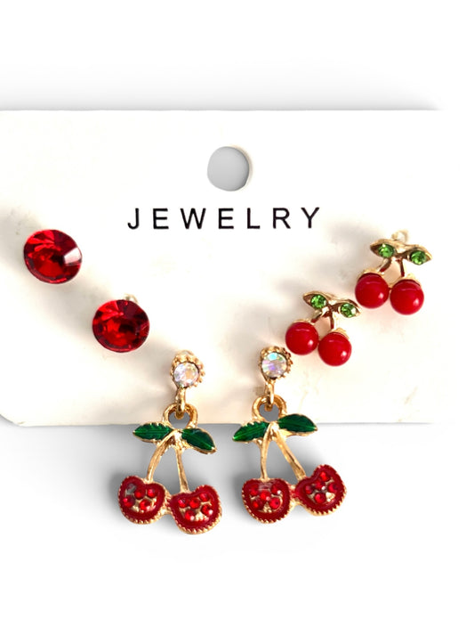 3 pares de aretes 🍒