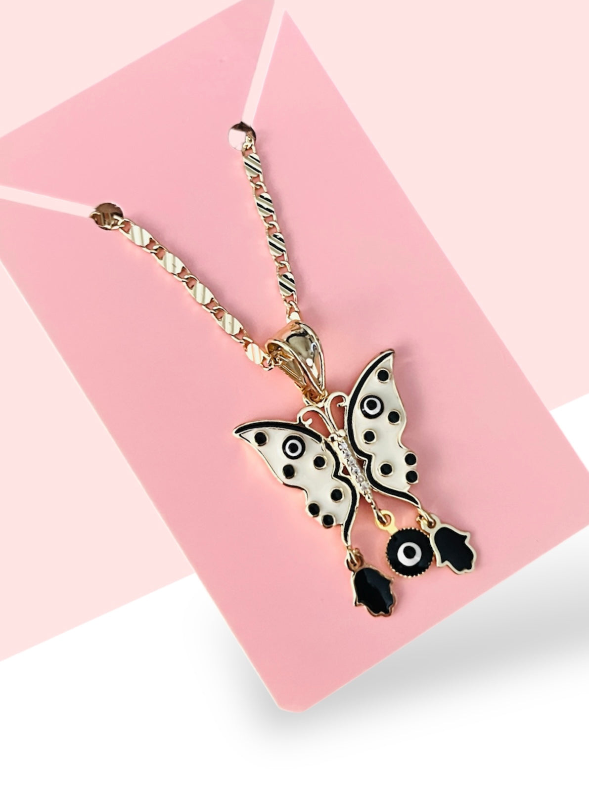 Cadena con dije  Mariposa / Oro Laminado 18K