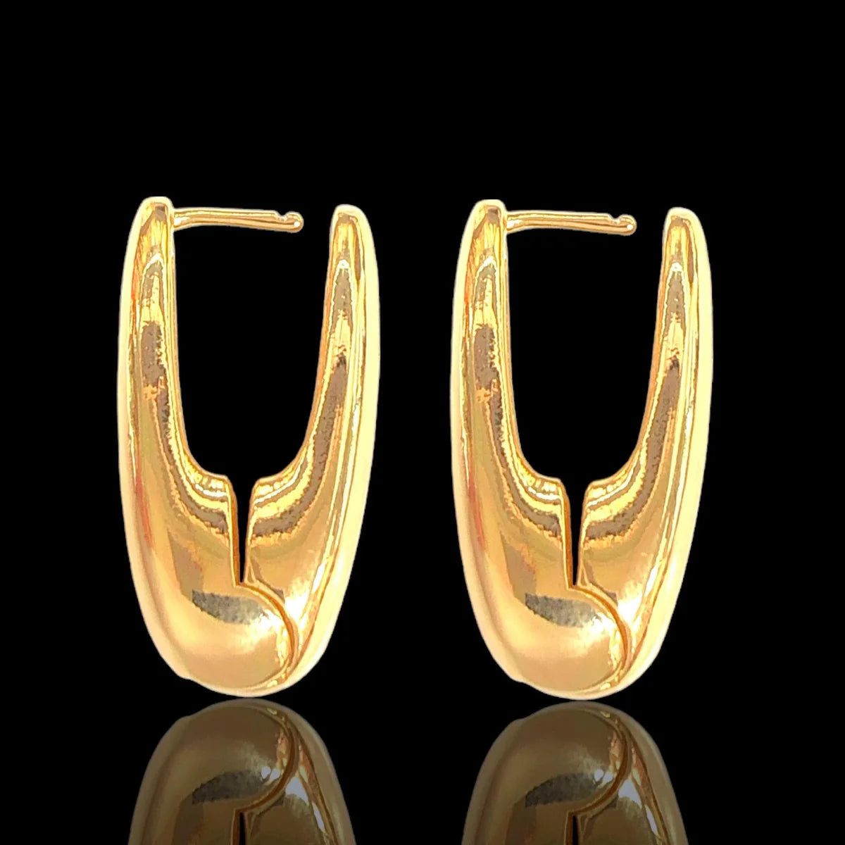 Aretes Geo / Oro Laminado 18K