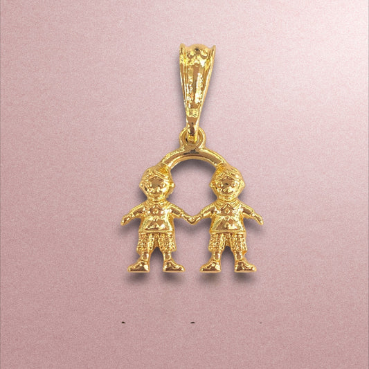 Dije 2 Niños 👦🏻 👦🏻 / Oro Laminado 18K